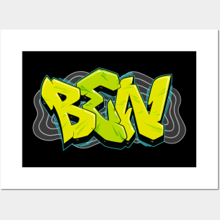 Ben Graffiti name Posters and Art